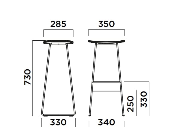 Высокий металлический табурет с мягким сиденьем Infiniti Klejn ARCH-00128067 - Вид №5