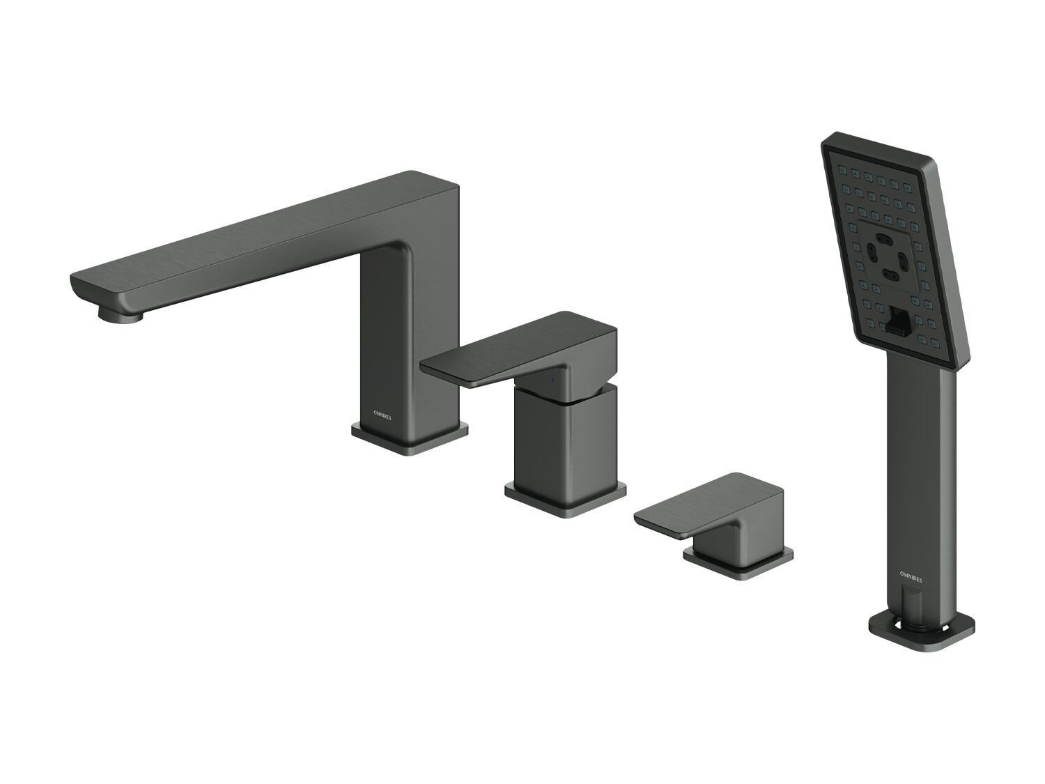 Смеситель для ванны с 4 отверстиями и ручным душем OMNIRES Парма ARCH-00108154 - Вид №4