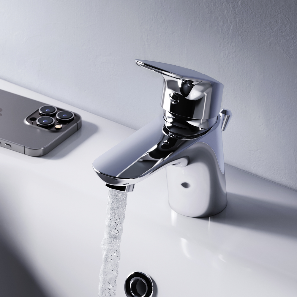 F8082116 смеситель для умывальника с донным клапаном излив 105 мм хром шт AM.PM Like - Вид №1