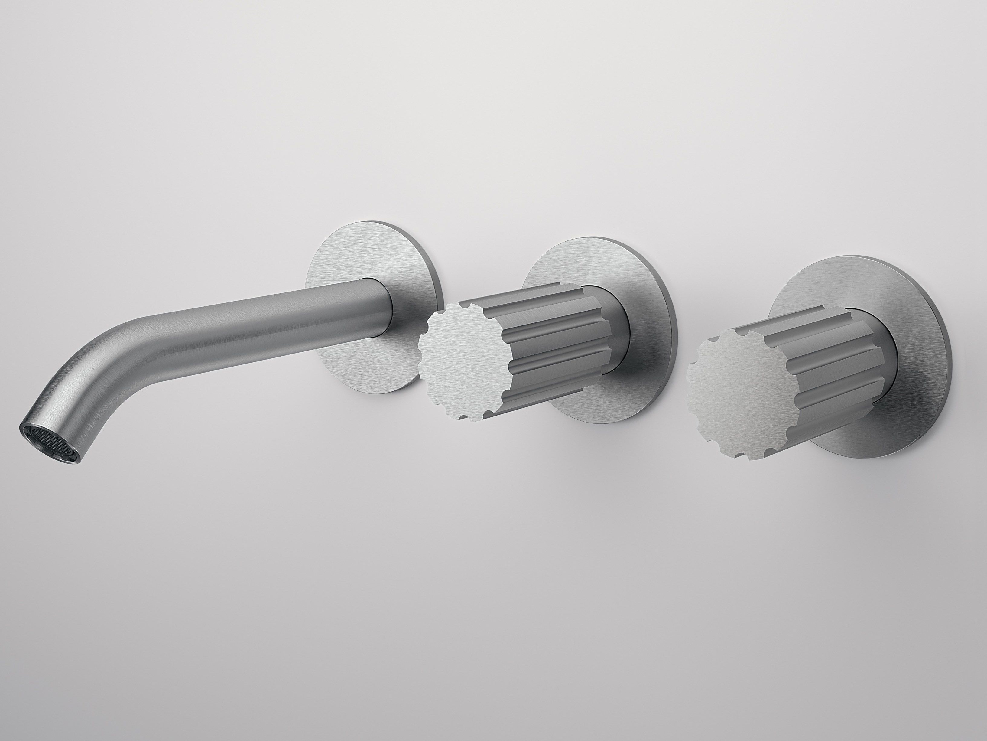 Настенный смеситель для раковины из нержавеющей стали с 3 отверстиями Zazzeri Z316 ARCH-00032726 - Вид №3