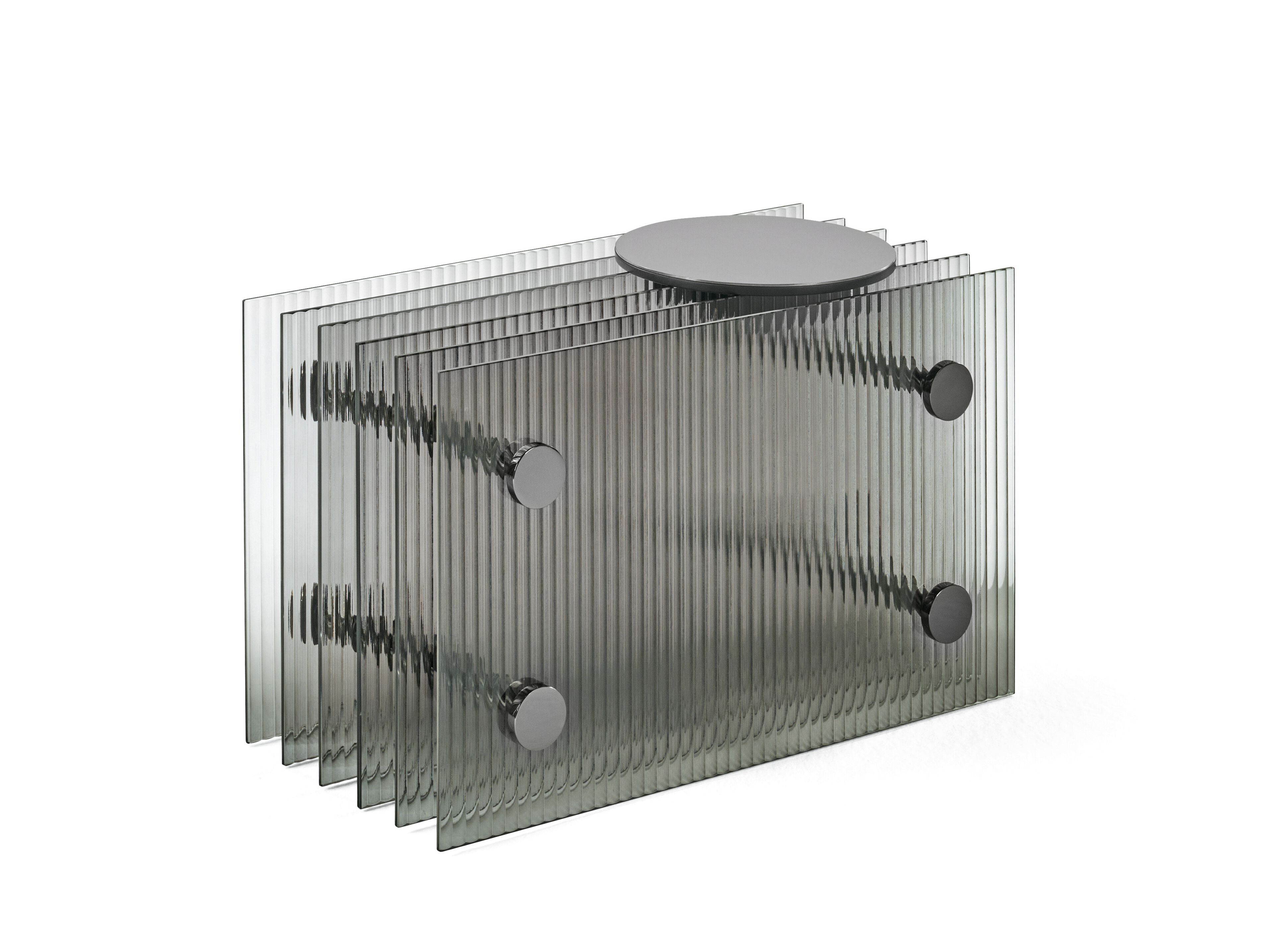 Прямоугольный стеклянный и металлический журнальный столик Gianfranco Ferré Home Veil ARCH-00036148