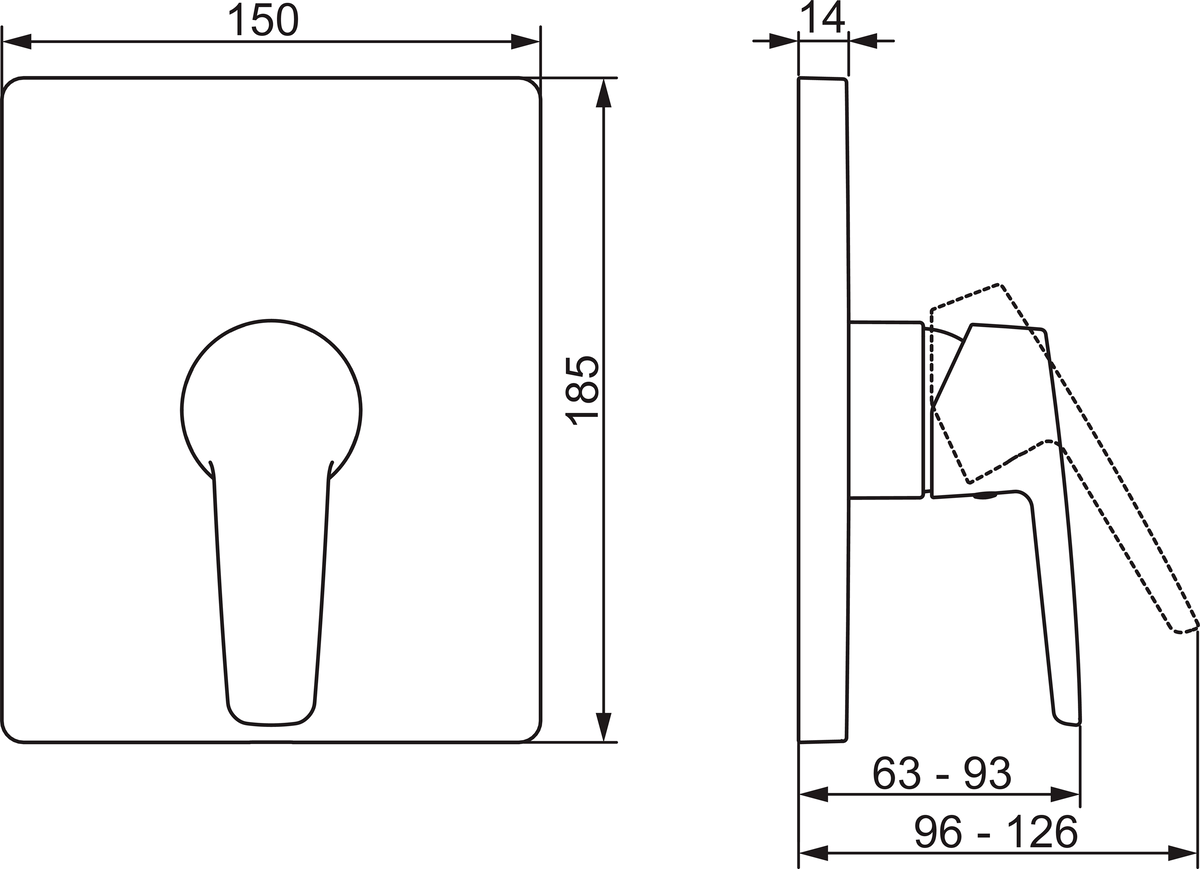 Oras 3987 Панель смесителя для душа 3987 Saga Хром  - Вид №1