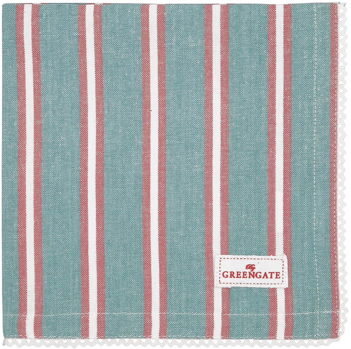 Салфетка Brittney green 40х40 см Greengate COTNAPBRT3508