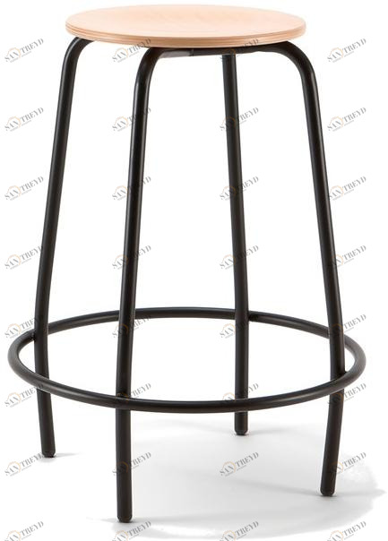 Linea Fabbrica Высокий табурет из бука с подставкой для ног Mea wood sun-id-1401447