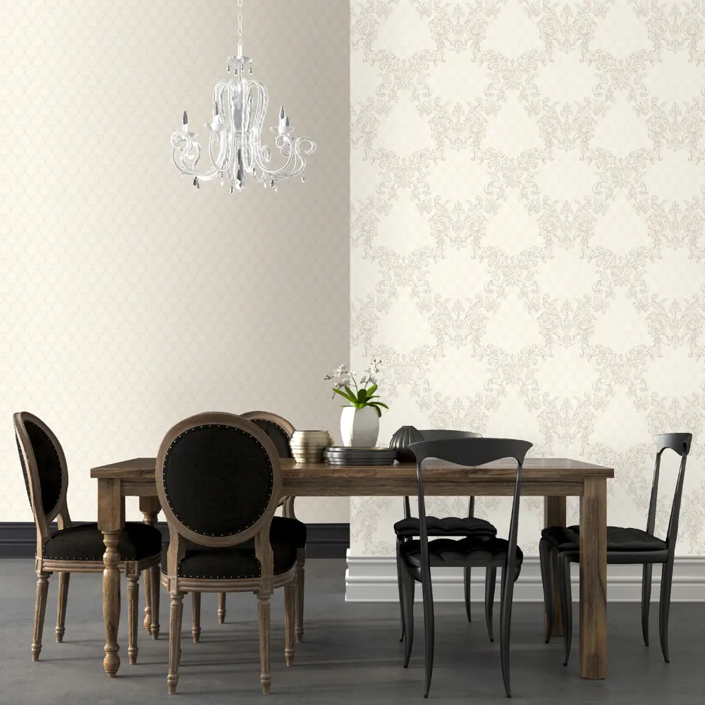 Обои флизелиновые Euro Decor Франсуаза белые 1.06 м 7023-00 82377757 STLM-2100672 - Вид №3