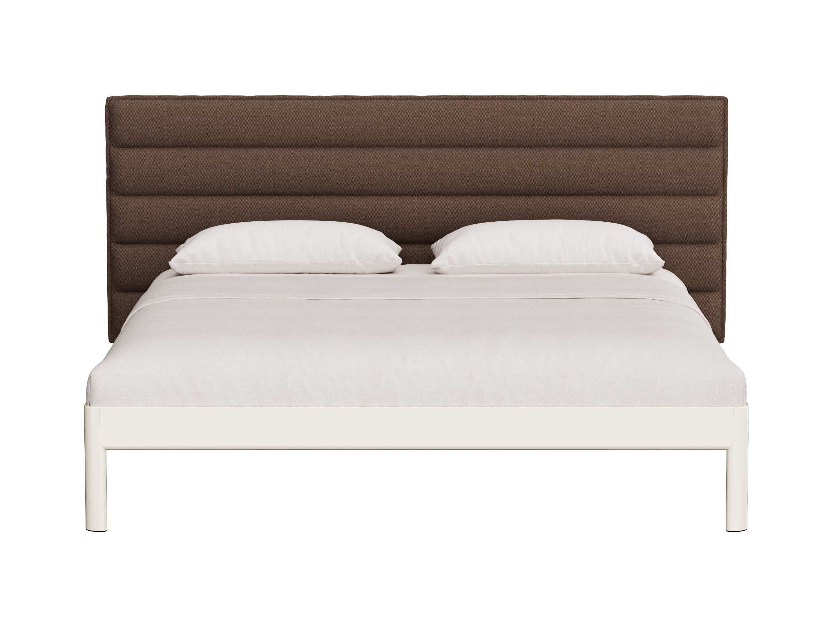 Алюминиевая двуспальная кровать с мягким изголовьем Noah Living Heia ARCH-00000106 - Вид №1