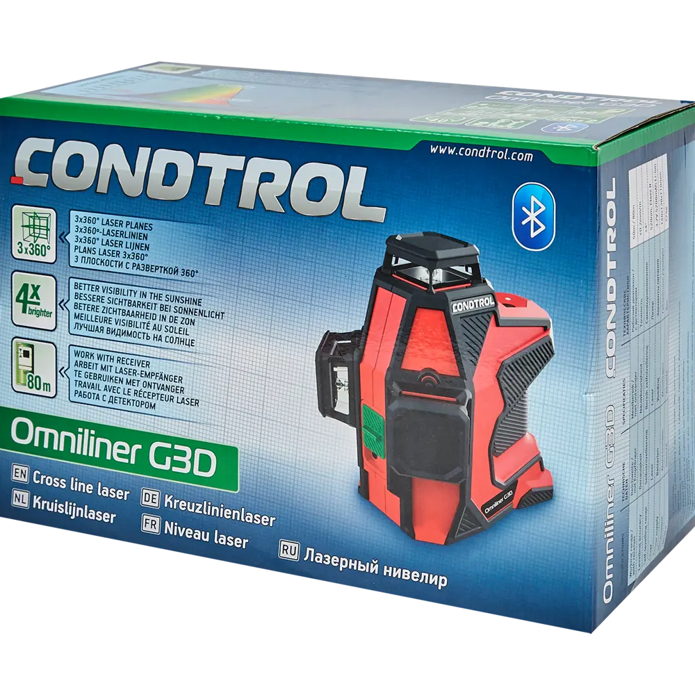 Уровень лазерный Condtrol Omniliner G3D зеленый луч, 50 м 82673426 STLM-2088074  - Вид №5