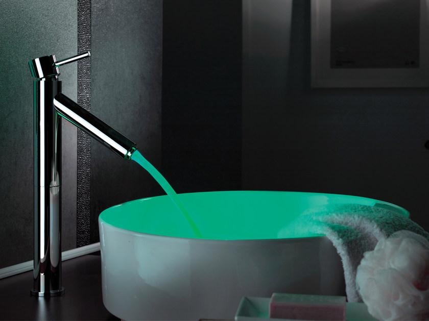 Remer Rubinetterie Смеситель для раковины на столешницу из хромированной латуни со светодиодной подсветкой Minimal color Nr 10 l b 2 - Вид №2