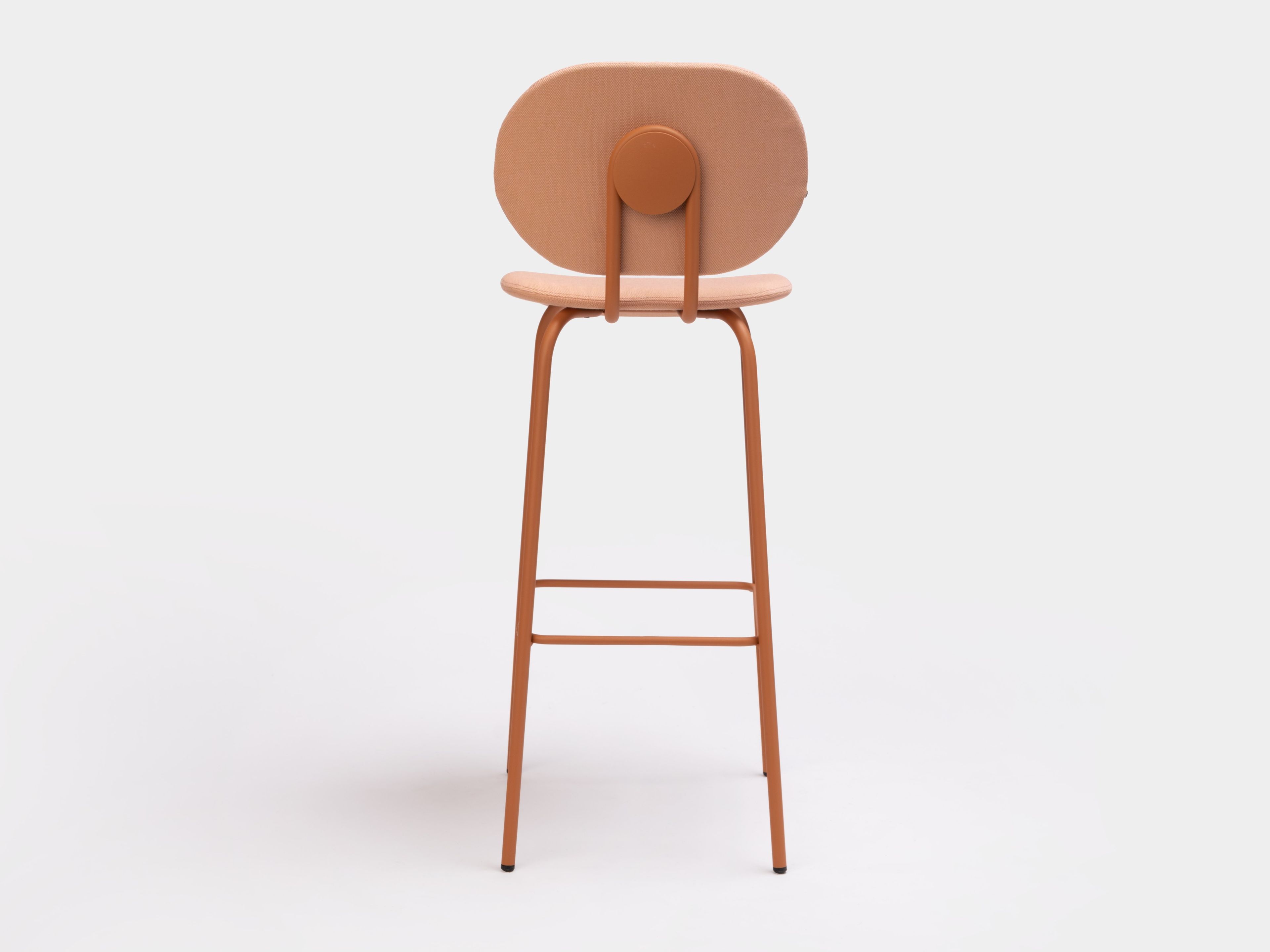 Высокий стальной стул со спинкой с мягким сиденьем ONDARRETA Hari ARCH-00057983 - Вид №4