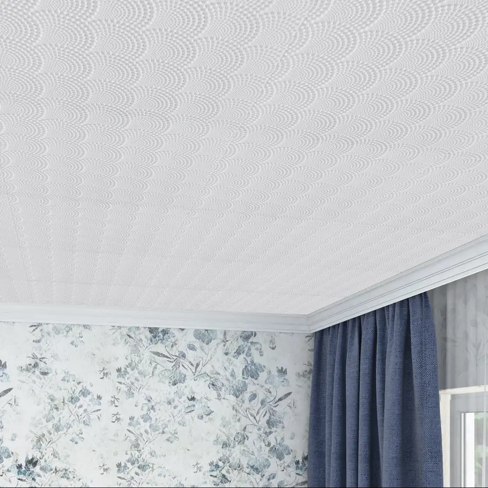 Плитка потолочная бесшовная полистирол белая Формат Веер 50 x 50 см 2 м² FORMAT STLM-2012959 - Вид №4