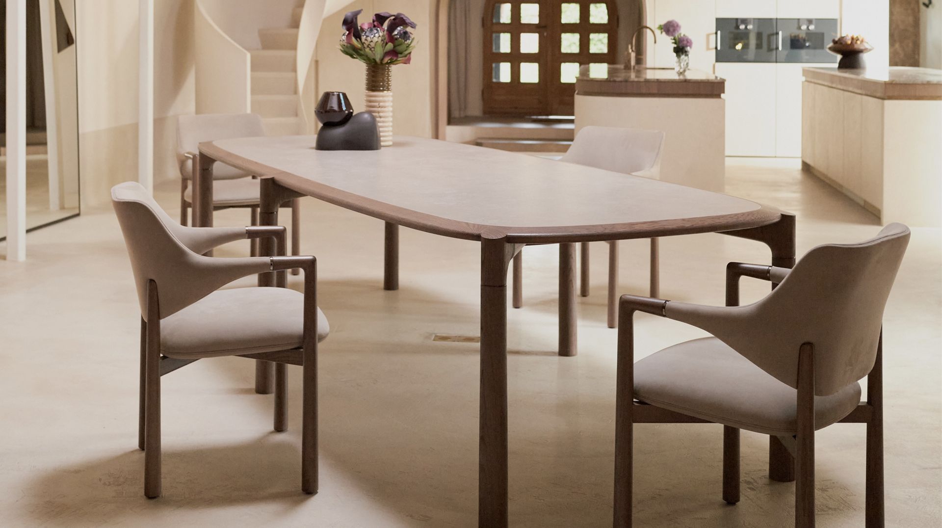 Деревянный и керамический стол ROCHE BOBOIS ELANTA ARCH-00060840 - Вид №4