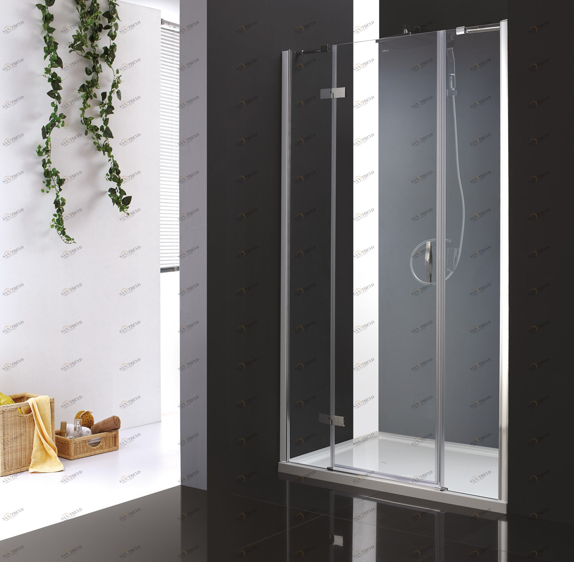 Душевая дверь в нишу CEZARES BERGAMO-W-B-13-40+60/40-C-Cr-L