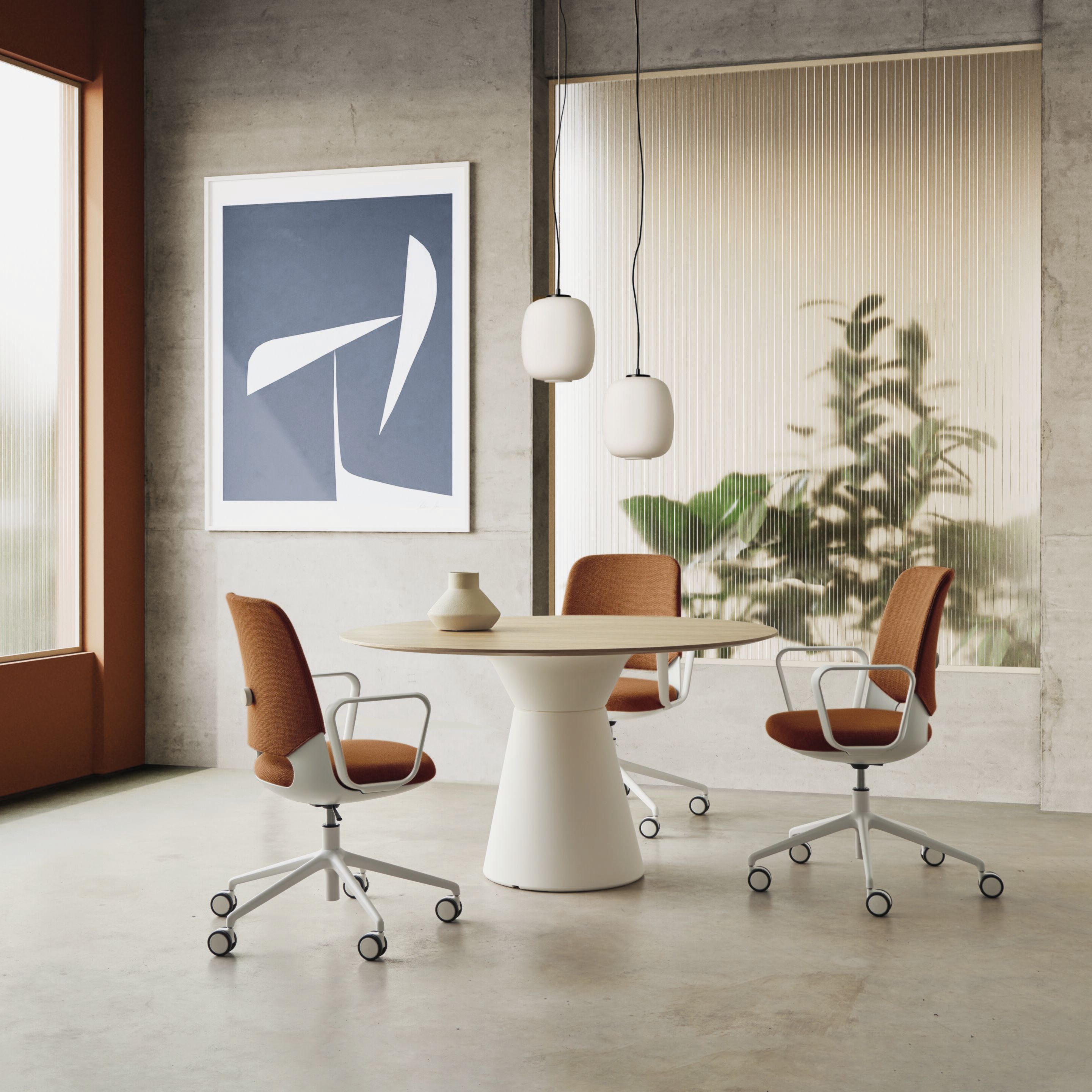 Регулируемый по высоте мягкий офисный стул с подлокотниками INCLASS Orus ARCH-00143659 - Вид №3