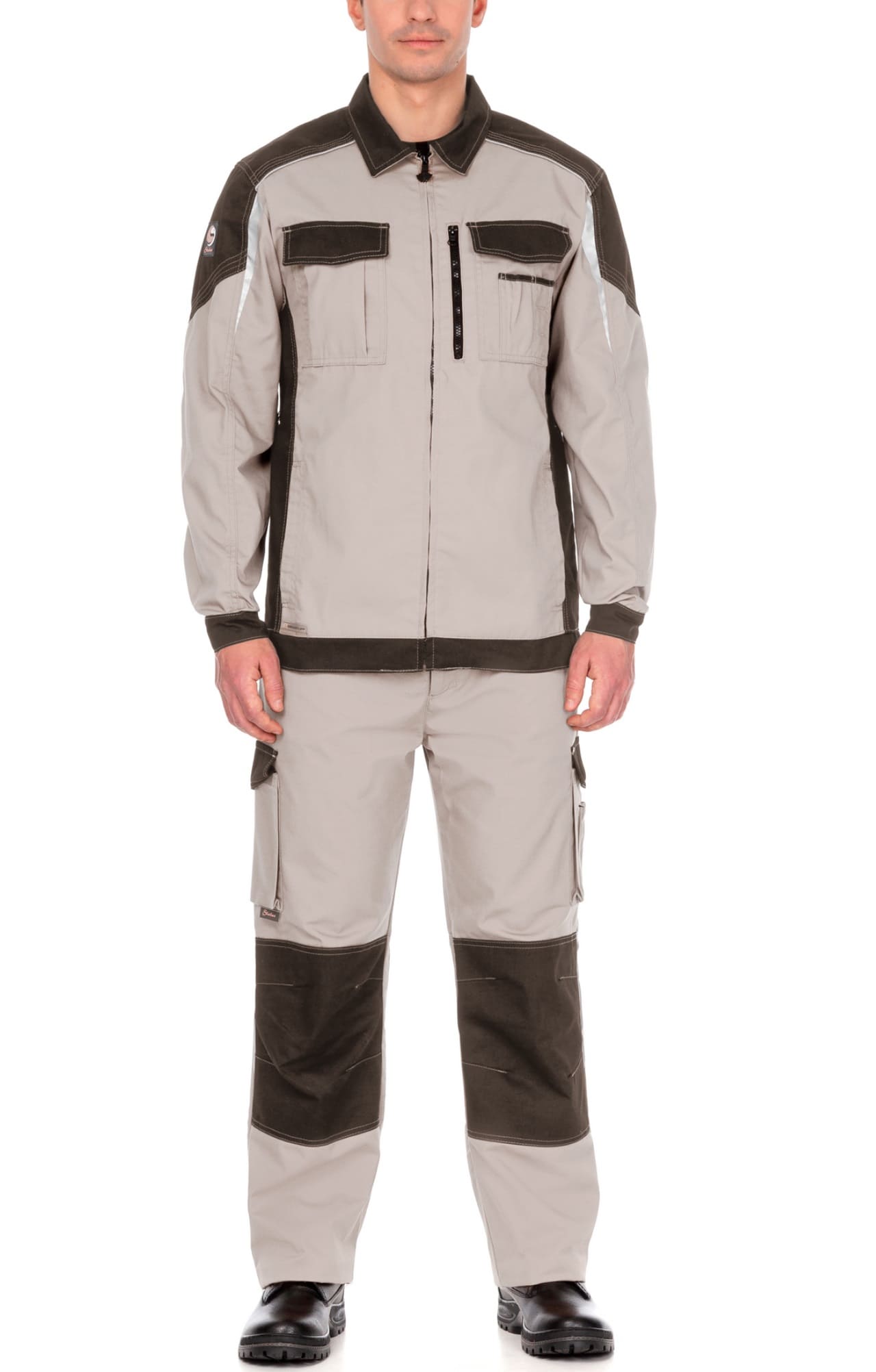 4956820 Костюм  NEW 2 серый песок с серым хаки STATUS  Летняя спецодежда  размер 64-66/170-176  - Вид №6