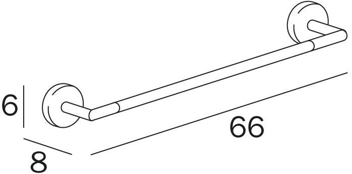INDA® Вешалка для полотенец из хромированной латуни Forum A3618 - Вид №5