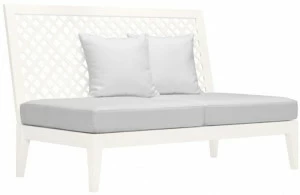 JANUS et Cie Большой центральный модуль из алюминия для модульного дивана Quadratl