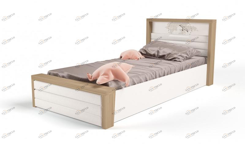 Кровать ABC-KING 160х90 №6MIX OCEAN №6 с под.мех и мяг.изнож) (cream) 4631148107748