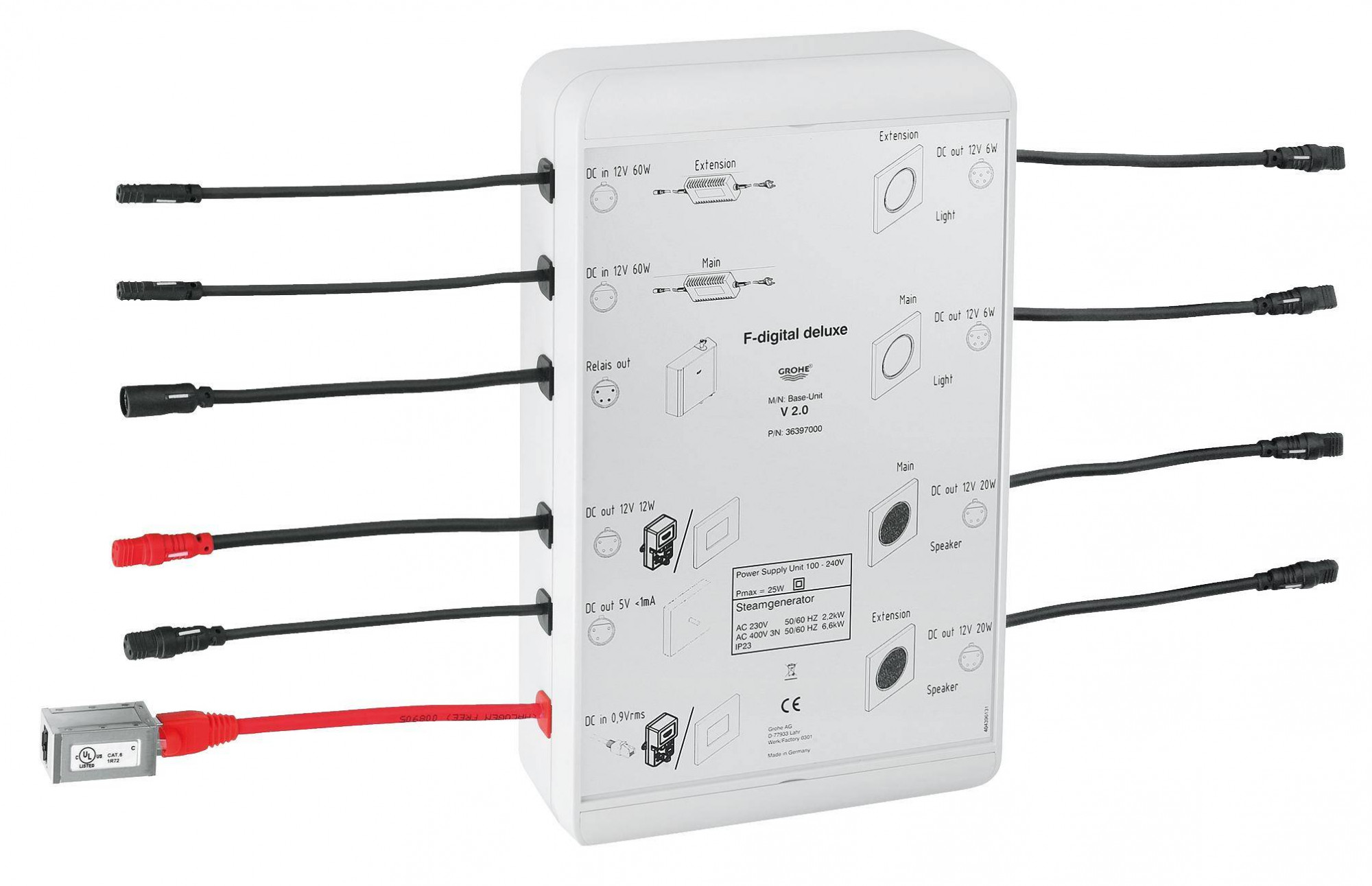 Центральный блок управления GROHE F-digital deluxe для паро-душевой кабины (36397000)