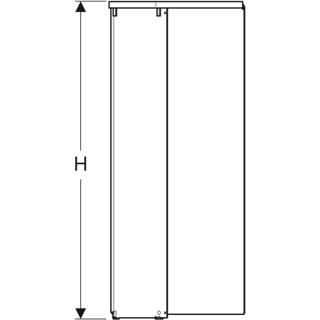 558.203.00.1 Пятиугольный передний элемент Porsgrund Showerama 10-5 Geberit  - Вид №3
