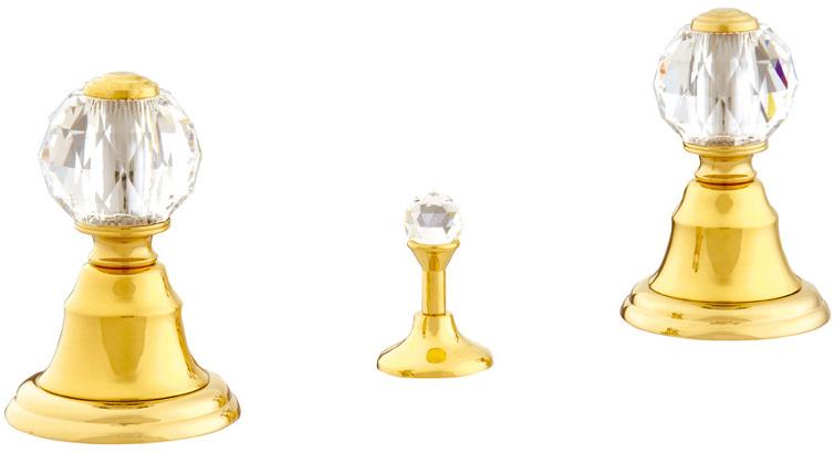 Bronces Mestre Смеситель для биде на 3 отверстия с кристаллами swarovski® Atlantica sun-id-1401327 - Вид №1