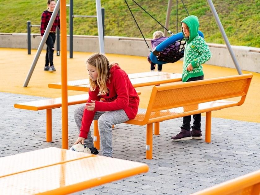 VESTRE Скамья из оцинкованной стали со спинкой April sun-id-1485855 - Вид №1