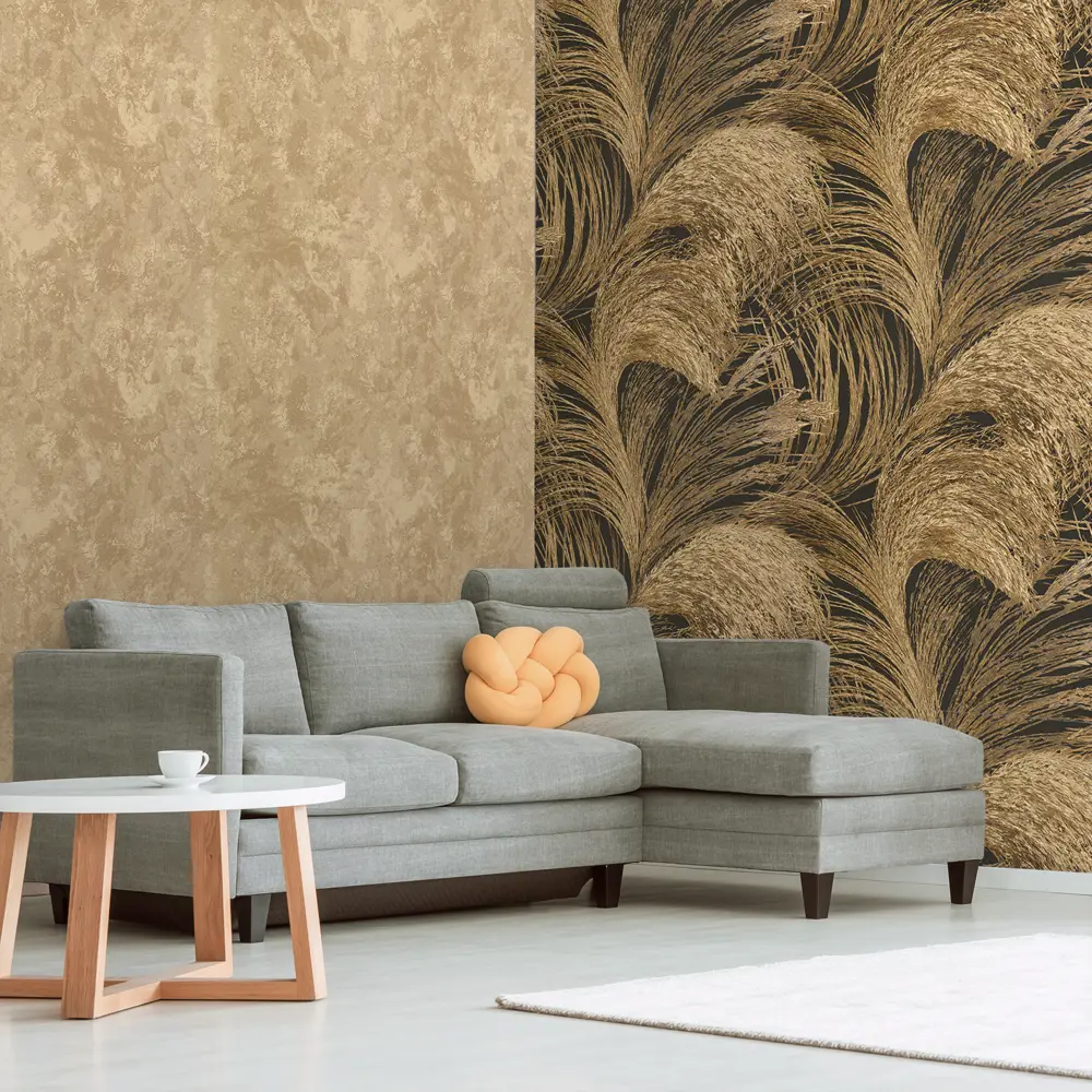 Обои флизелиновые Euro Decor Freya черные 1.06 м ED7188-22 86549295 STLM-2022284 - Вид №3