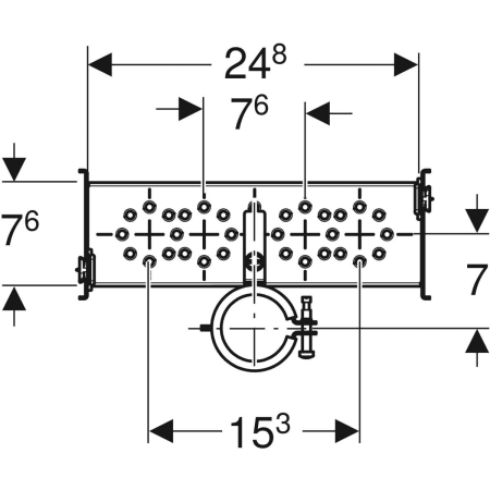 461.039.00.1 Комплект умывальника Geberit GIS для вертикального смесителя, без подвода воды Geberit  - Вид №2