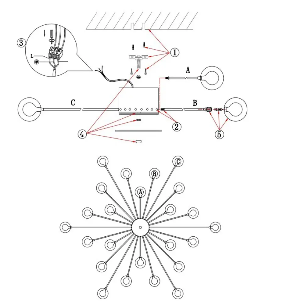 Люстра Freya Celebrity — 24-ламповое золотое освещение для просторных интерьеров 88241804 STLM-0932816 - Вид №13