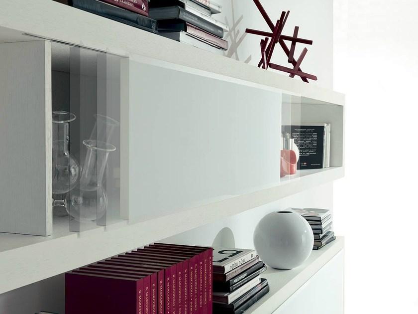 Fimar Книжный шкаф открытой стенки из лакированного дерева в современном стиле Side system sun-id-1372352 - Вид №1