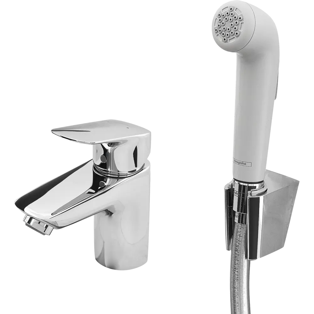 Смеситель для раковины Hansgrohe Logis однорычажный с гигиеническим душем цвет хром 17365479 STLM-2004323 