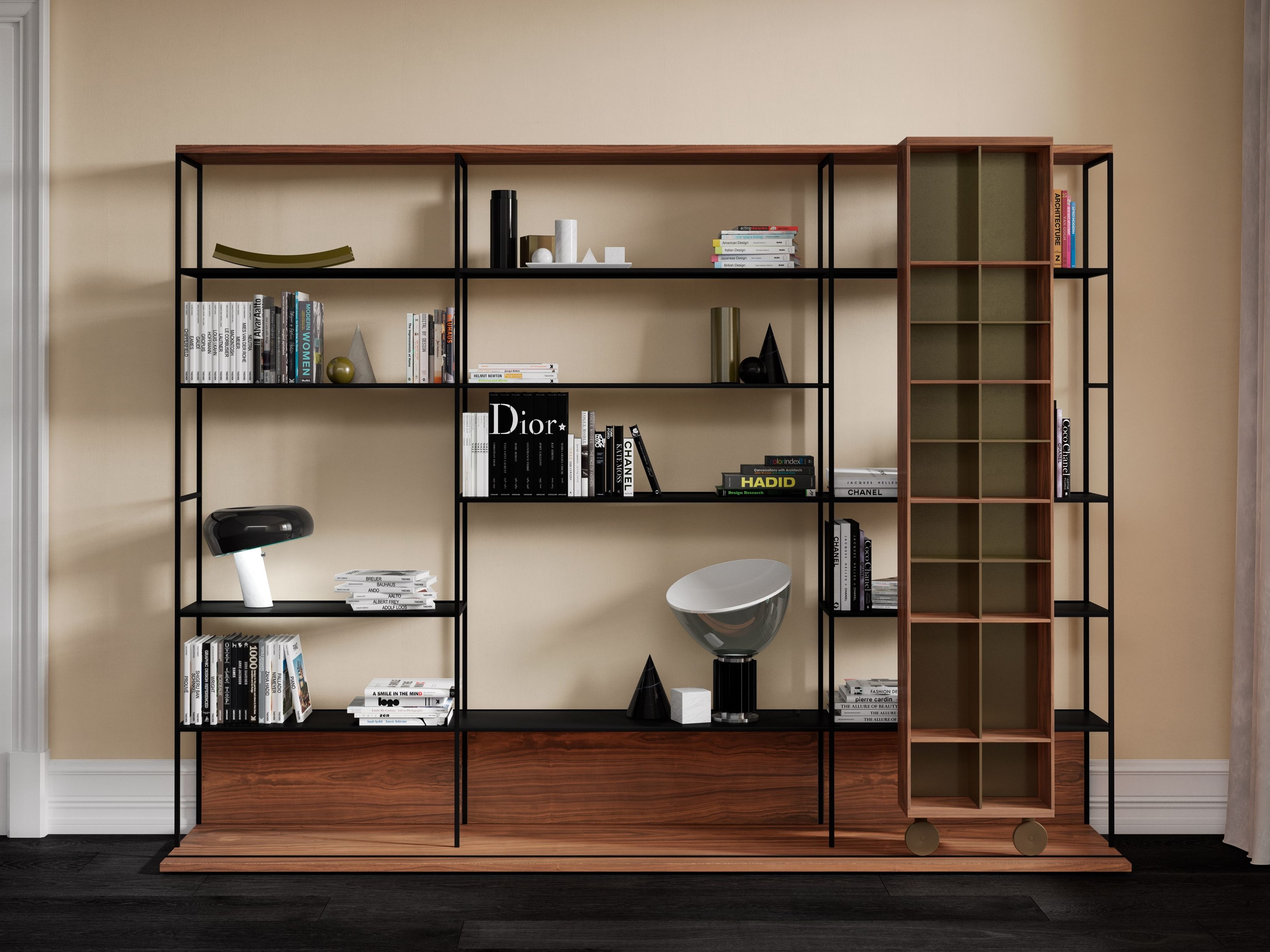 Деревянный книжный шкаф на колесах Punt Literatura ARCH-00034358 - Вид №12