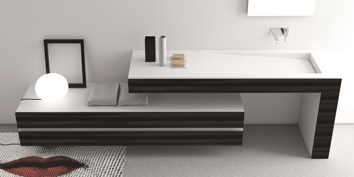 Moma Design Тумба подвесная с 2 ящиками 1800 Emotion350/ 7 эбано EMX01180 - Вид №2