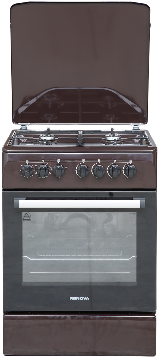9233630 Газовая плита RENOVA SG6E-BR коричневый STDN-0026716