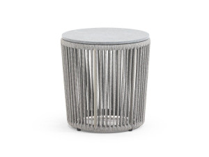 Круглый веревочный садовый столик