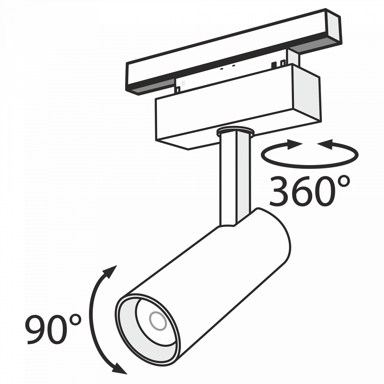 Трековый светильник черный TR019-10W3K TECHNICAL MAGNETIC TRACK SYSTEM 00-3956249 Черный  - Вид №5
