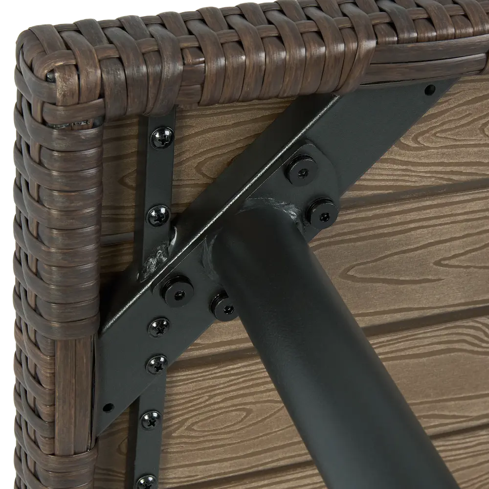 Садовый стол нераздвижной BEGINIA Elia 140x82x73 см сталь коричневый STLM-2132839 - Вид №9