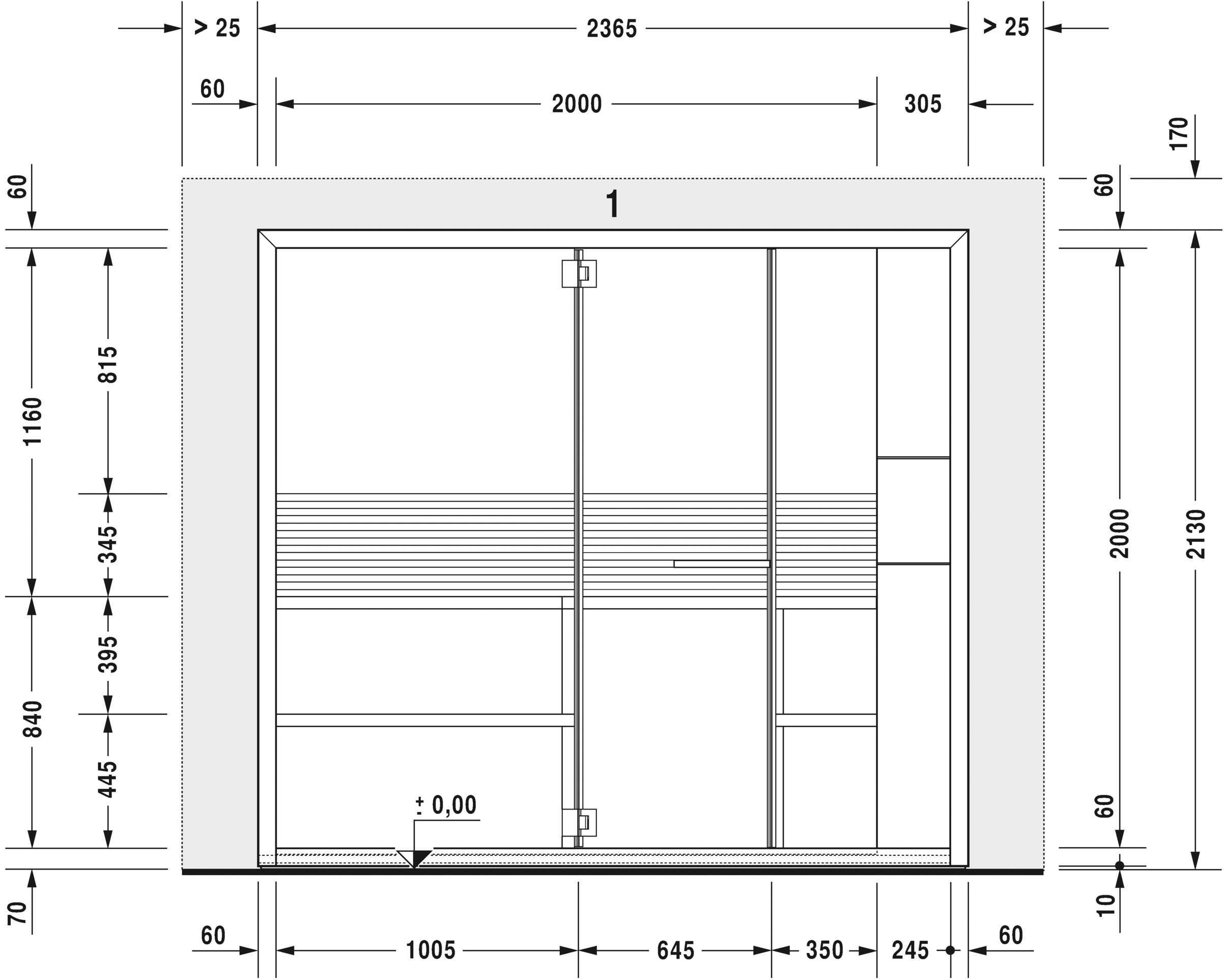 7512..001011000 Inipi B Сауна Inipi B, отдельно стоящая Белый глянцевый декор Duravit  - Вид №7