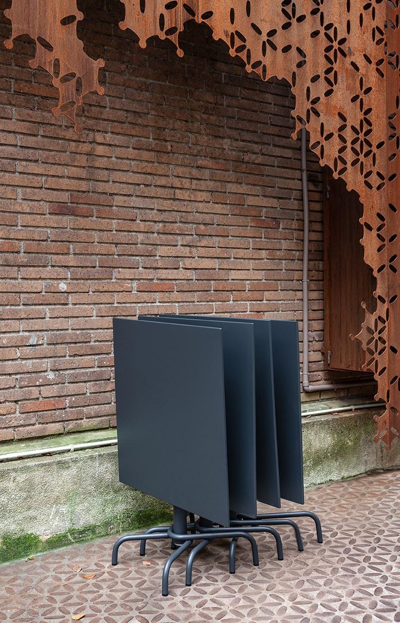 iSimar Садовый столик квадратный из стали с откидной крышкой Muelle 9270 / 9271 - Вид №5