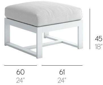 GANDIABLASCO Прямоугольный садовый пуф из ткани Dna sun-id-1437025 - Вид №4
