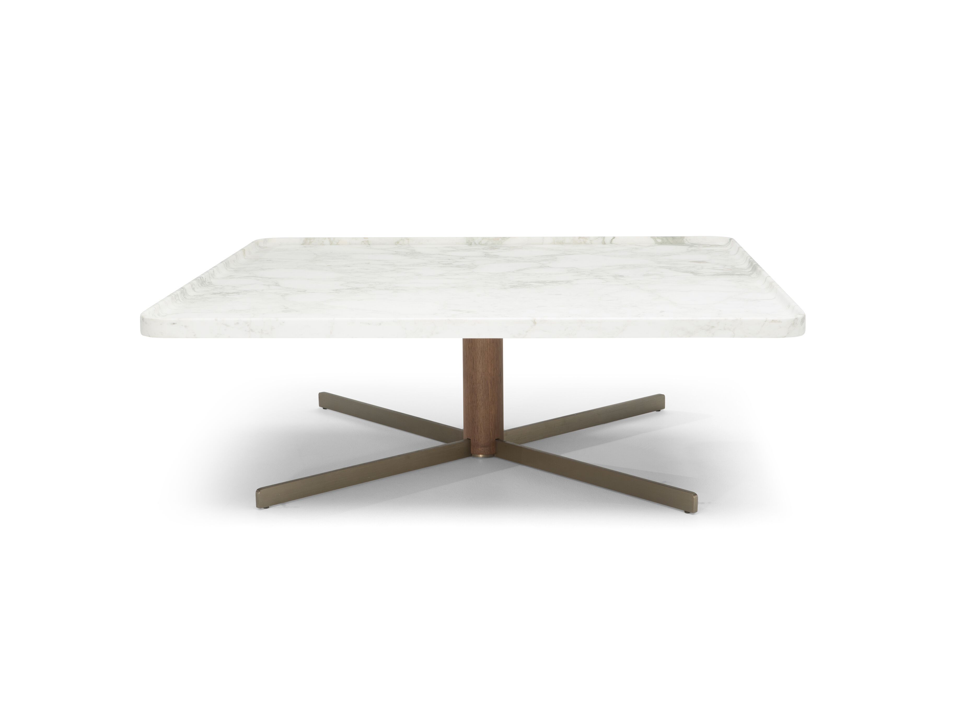 Низкий квадратный журнальный столик с мраморной столешницей Natuzzi Italia Icon ARCH-00123630 - Вид №1