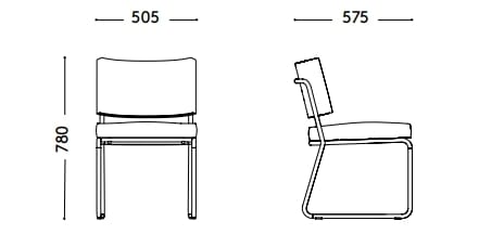 Кожаный стул для салазок Porro SIXTE ARCH-00126712 - Вид №4