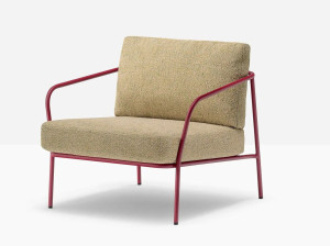 Тканевое садовое кресло с подлокотниками