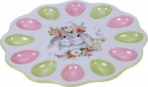 10648275 Certified International Тарелка для яиц Certified Int. Милый кролик 31см, керамика, 12 мест Керамика