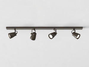 Несколько регулируемых потолочных алюминиевых прожекторов