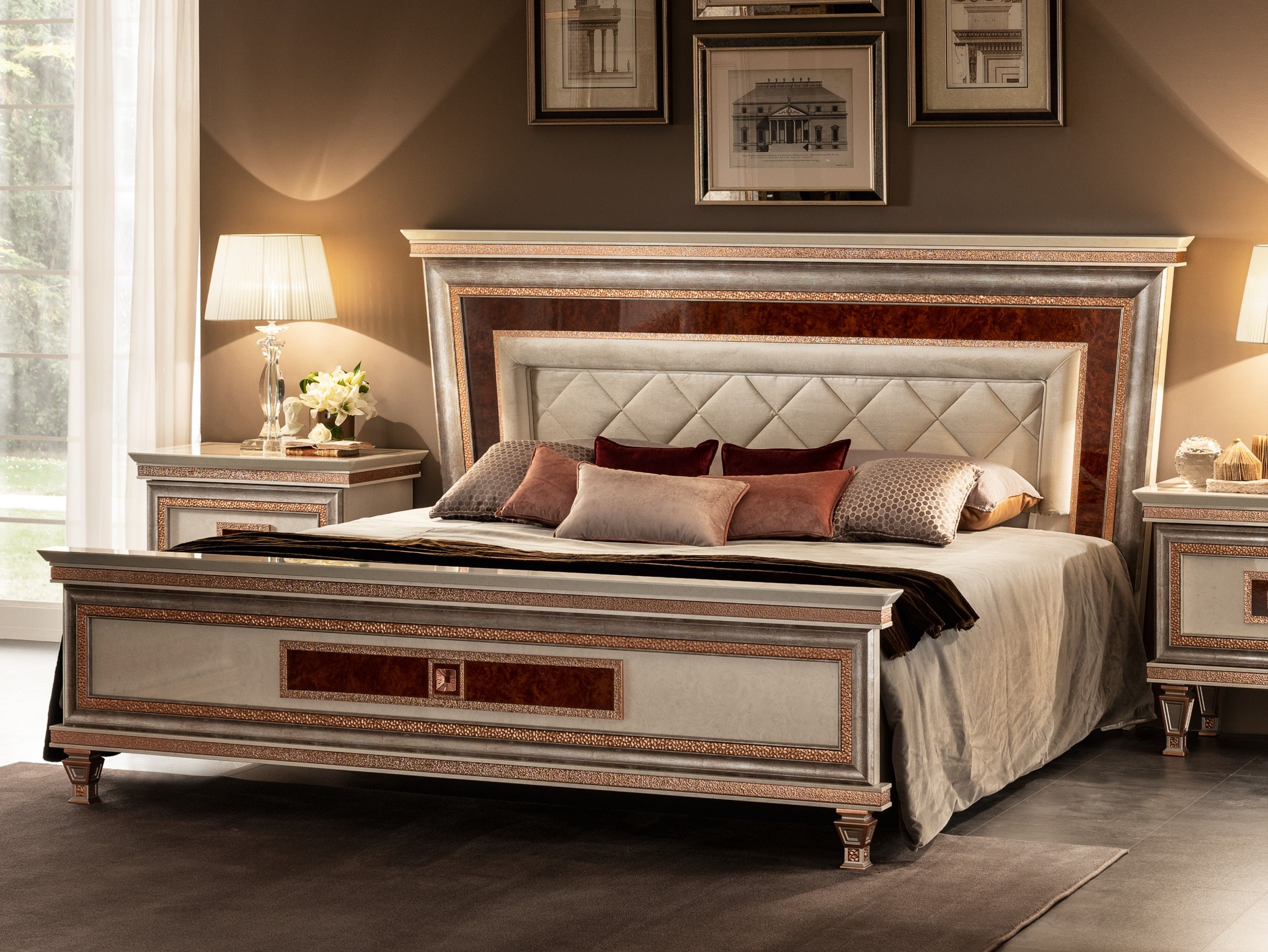 Деревянная кровать с капитонным изголовьем Arredoclassic Dolce Vita ARCH-00119609