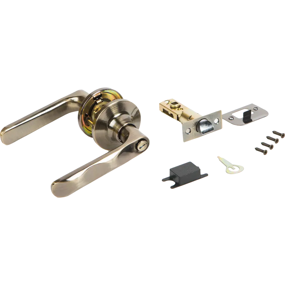 Ручка-защелка 624/BL PB-B с фиксатором ЦАМ цвет бронза FUARO STLM-2137131 - Вид №2