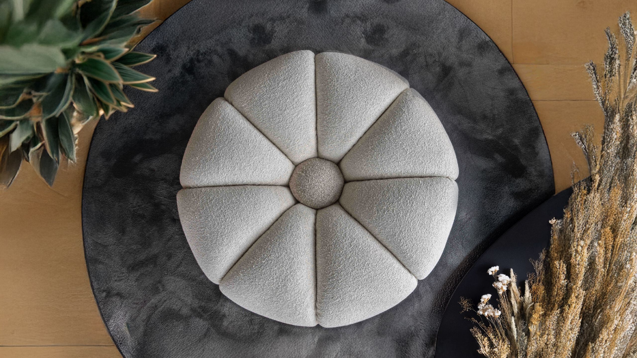 Круглый пуф из ткани Calia Italia Modular ARCH-00109375 - Вид №3