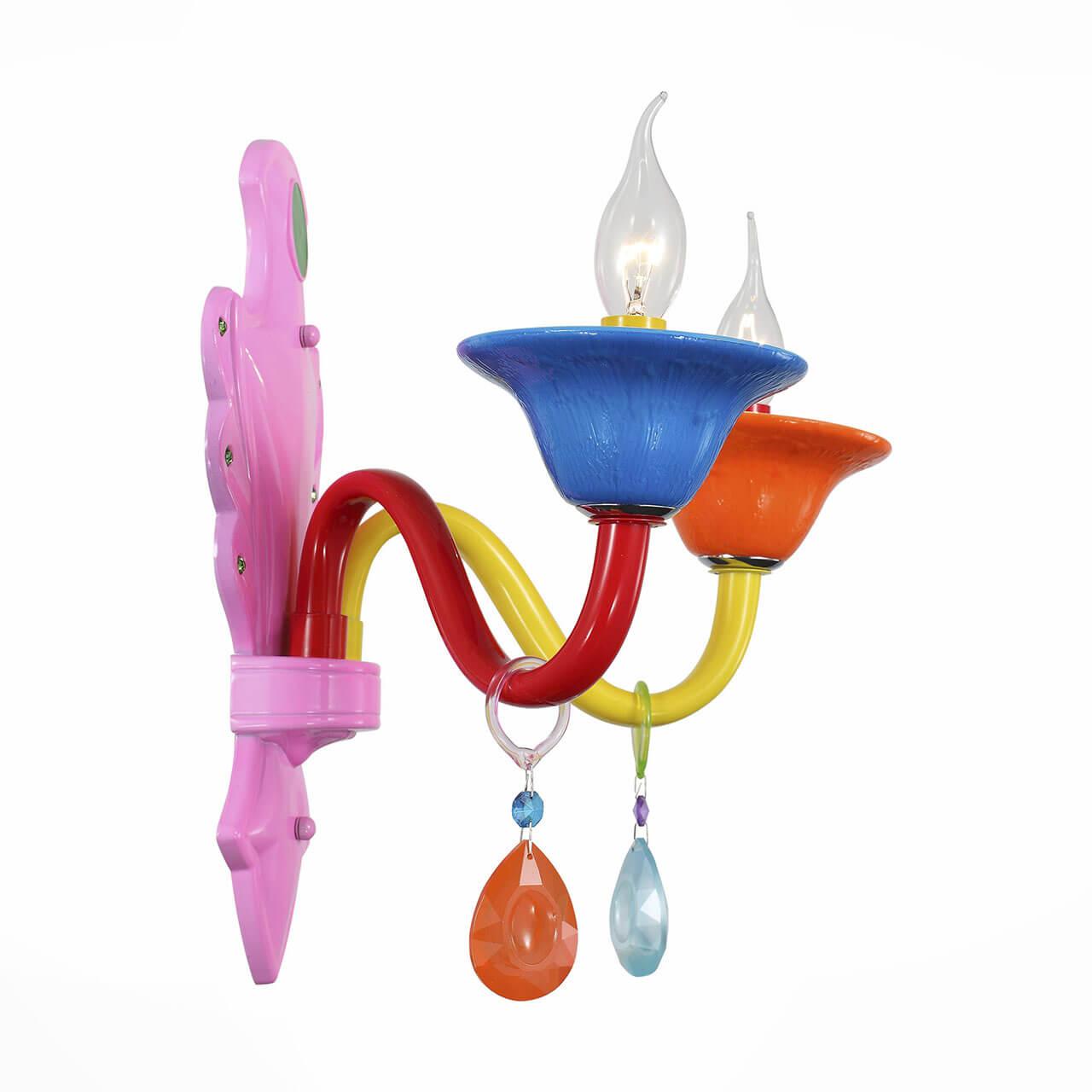 Бра настенное разноцветное ST Luce Delizia SL672.961.02 ST LUCE СВЕЧА 00-3931124 Оранжевый;разноцветный;розовый;синий  - Вид №2