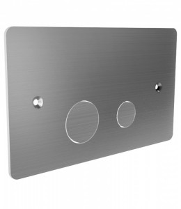 70033 Панель управления сливом унитаза из матовой нержавеющей стали 316, совместимая со встроенной коробкой Geberit: Unica 109.770.00.1 - 109.760.00.1 / Combifix 110.770.00.1 -110.358.00.5 Duofix 111.726.00.1 - 110.300.00.5 - 111.707.00.1. / Duo Sigma 12