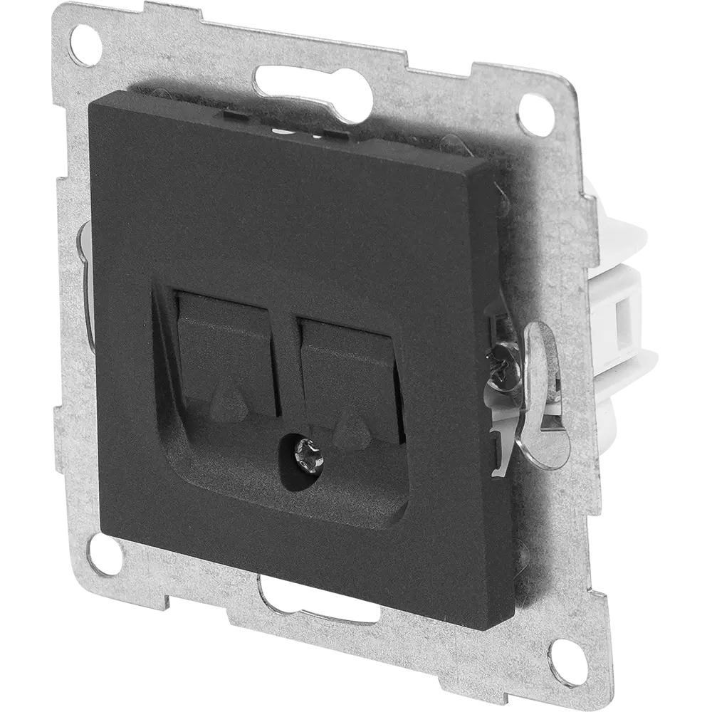 GUSI Electric — Двойная компьютерная розетка RJ45 в цвете графит 83864452 Ugra STLM-0045230